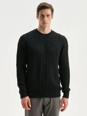 LC Waikiki Antrasit Bisiklet Yaka Erkek Triko Kazak