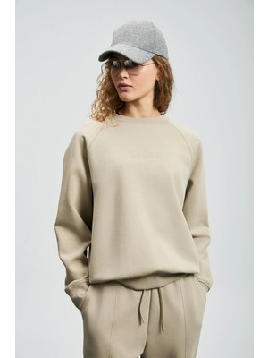 Lufian Kadın Alice Örme Bej Sweatshirt 122030016