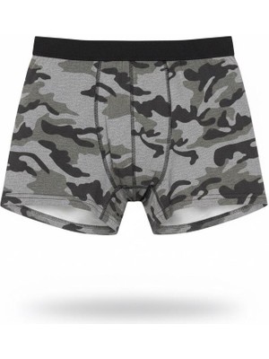 Five Pocket Erkek Boxer Gri Kamuflaj
