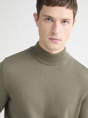 LC Waikiki Haki Yarım Balıkçı Yaka Erkek Triko Kazak