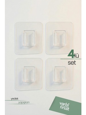 VarBiFırsat Banyo Rafı - Düzenleyici Yedek Yapıştırıcısı 4 Adet