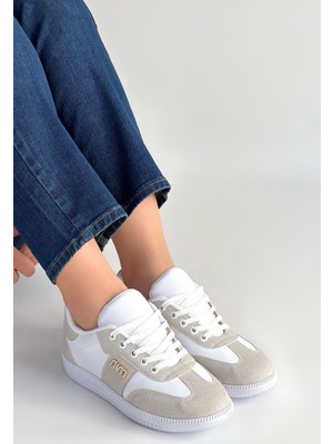 Zerenyus ZRNE-005 Premium Beyaz Bağcıklı Casual Kadın Spor Ayakkabı