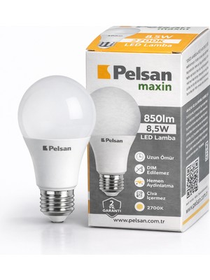 Pelsan 8,5W 2700K E27 LED Lamba