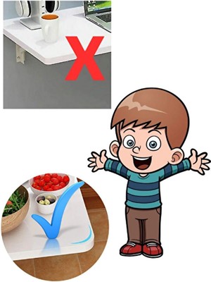 Mobilyacın Açılır Kapanır Çalışma Masası Mutfak Masası Katlanır Duvar Masası Beyaz 45X100