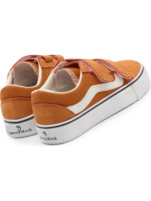Tonny Black Çocuk Unisex Turuncu Kauçuk Taban Rahat Kalıp Çift Cırtlı Ayakkabı