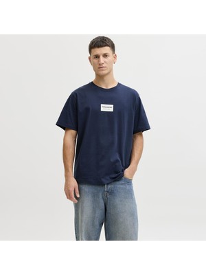 Jack & Jones Erkek Gögüs Logo Baskili Tisört - Frank