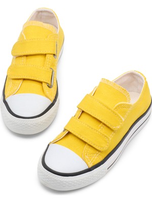 Tonny Black Çocuk Unisex Sarı Rahat Kalıp Çift Bantlı Ayakkabı
