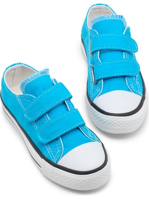 Tonny Black Çocuk Unisex Turkuaz Rahat Kalıp Çift Bantlı Ayakkabı