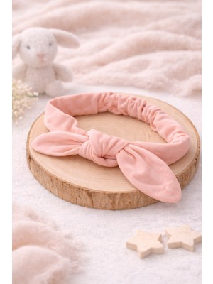 Kiz Bebek Çocuk Fiyonk Baglamalı %100 Pamuklu Penye, Kaymaz, Ultra Esnek Yumusak Saç Bandı