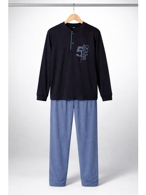 Remsa Erkek Çocuk Garson Boy Pamuk Penye Pijama Takımı 4226 LACIVERT02