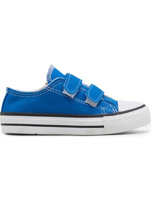 Tonny Black Çocuk Unisex Saks Rahat Kalıp Çift Bantlı Ayakkabı