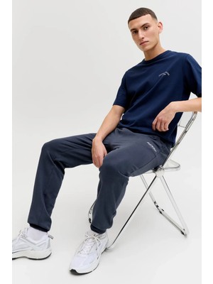 Jack & Jones Erkek Jpstgordon Logo Detaylı Çift Cepli Eşofman Altı 12288641 Lacivert