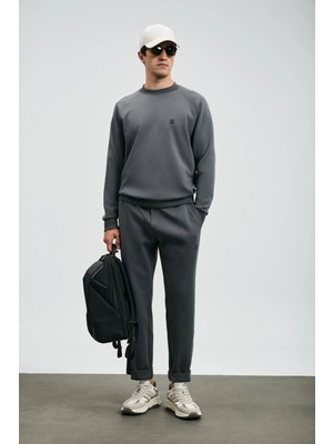 Lufian Erkek Grant Koyu Gri Sweatshirt 112030179