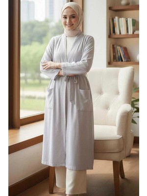 Tesettür Diyarı Mira Tesettür Uzun Kap-Taş Rengi
