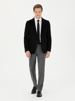 Cacharel Erkek Gri Slim Fit Yün Karışımlı Kumaş Pantolon 50270151-VR024