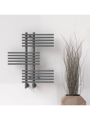 Radiva - Fıjı Dekoratif Havlupan 650X740 Antrasit Outlet - 1FIJ06500740B2TS-