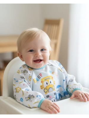 Bebechi Laura Baby Uzun Kollu Sıvı Geçirmez Mama ve Aktivite Önlüğü