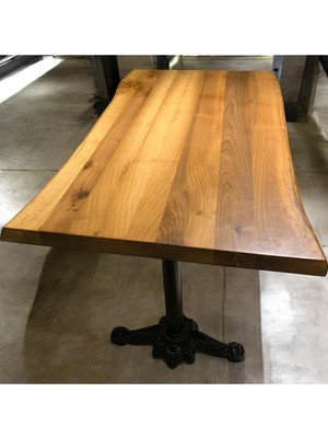 Mobilyacın Cafe Masa Ahşap Kütük Masa Aslan Ayak 180X90
