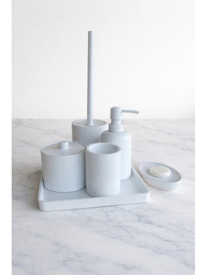 Gedy Brenda 6 Parça Banyo Aksesuar Seti - Mat Beyaz