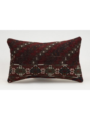 Kilim Wholesale El Yapımı Kilimden Yapılmış Vintage Kırlent Kılıfı, Yün, 30X50 cm