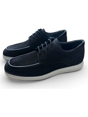 Zueofficial Erkek Hakiki Süet Deri Siyah Günlük & Klasik Ayakkabı