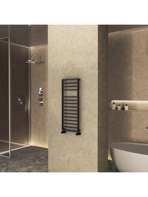 Radiva - Naxos Dekoratif Havlupan 500X1193 Mat Siyah Outlet - 1NAX05001193B3MS-