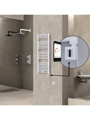 Radiva - Ktx4 Elektrikli Havlupan Kontrol Ünitesi ve Siyah Sarmal Kablo - 4TEC1KTX4KB3-K