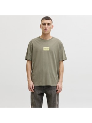 Jack & Jones Erkek Gögüs Logo Baskili Tisört - Frank