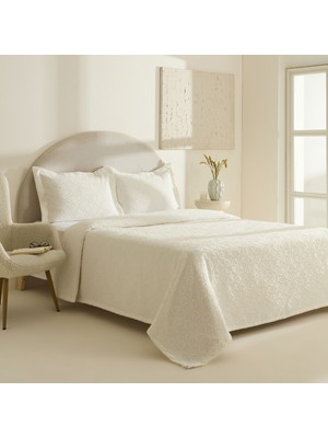 Karaca Home Hempton Çift Kişilik Yatak Örtüsü Ekru