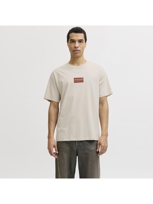 Jack & Jones Erkek Gögüs Logo Baskili Tisört - Frank