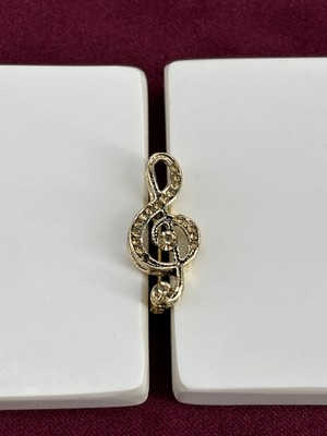 Calista Aksesuar Altın Minik Taşlı Sol Anahtarı Figürlü Gold Broş