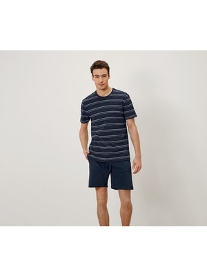 Tchibo Erkek Şortlu Pijama, Çizgi/laci