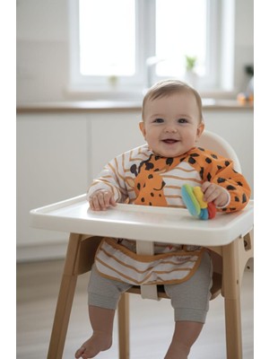 Bebechi Laura Baby Uzun Kollu Sıvı Geçirmez Mama ve Aktivite Önlüğü