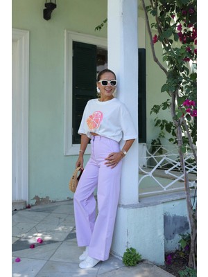 Purple By Banu Yüksek Bel Cep Detay Jean Pantolon
