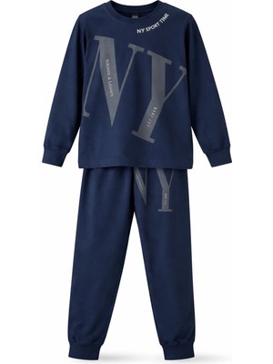 Remsa Erkek Çocuk Garson Boy Pamuk Penye Pijama Takımı 4224 LACIVERT01