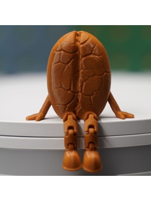 Oturan Kahve Tasarımlı Figür | Kahverengi | Masa Üstü & Ofis Dekoru