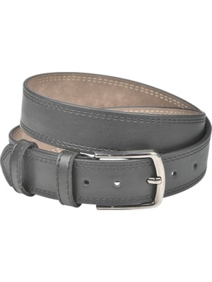 Rizzup Erkek Siyah 4 cm Yanları Dikişli Suni Deri Spor Kemer 2402642