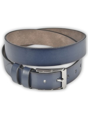 Rizzup Erkek Lacivert 4 cm Eninde Demir Tokalı Suni Deri Spor Kemer 2402613