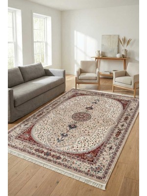 Efor Halı Amasra Bej Halı Modern Dokuma Halı Yumuşak Oturma Odası Salon Çocuk Odası Mutfak Halısı P1075