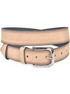 Rizzup Erkek Vizon 4 cm Eninde Süet Kemer Suni Süet Spor Kemer 2402643