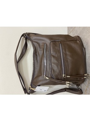 Hilar Aksesuar Hem Sırt Hem Kol Çantası Çok Gözlü Charm Detay Kadın Çanta