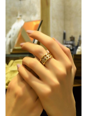 Ravi Pırlanta Taşlı Fantazi Yüzük 14 Ayar AT05026