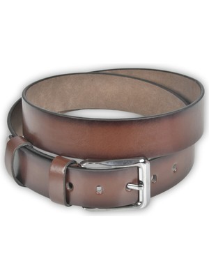 Rizzup Erkek Kahve 4 cm Eninde Demir Tokalı Suni Deri Spor Kemer 2402613