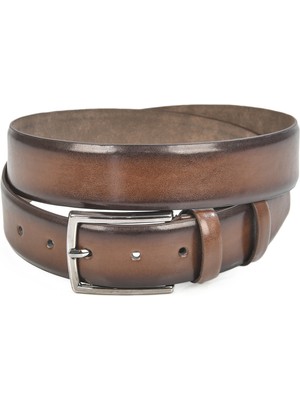 Rizzup Erkek Kahve Klasik 3,5 cm Suni Deri Kemer 1701350