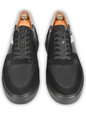 Rizzup Erkek Siyah Bağcıklı Yüksek Poli Taban Spor Ayakkabı Sneaker 2509946
