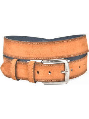 Rizzup Erkek Taba 4 cm Eninde Süet Kemer Suni Süet Spor Kemer 2402643
