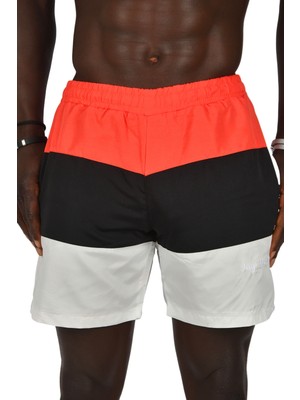 Rizzup Erkek Nar Çiçeği Hızlı Kuruyan File Astarlı Parçalı Deniz Şortu 2403002