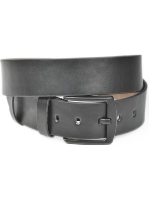 Rizzup Erkek Siyah Siyah Tokalı 4,5 cm Eninde Suni Deri Spor Kemer 2402646