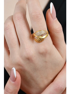 Ravi Pırlanta Pave Geçişli Yüzük 22 Ayar A024802