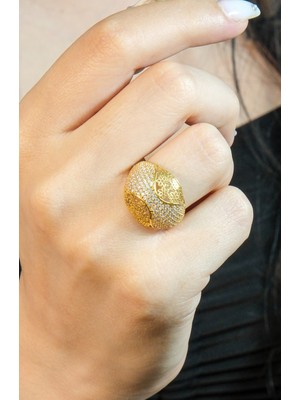 Taşlı Tasarım Yüzük 22 Ayar A009225